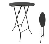 Oxeo Table Mange Debout Pliable - Diamètre 80cm H110cm - Table Haute Pliante de Bar - Plateau résine Structure Acier