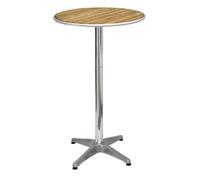 Bolero Mange-debout GR332 – plateau en frêne pré-huilé, cadre aluminium, 1050×600×600 mm