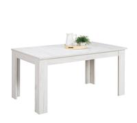 Homestyle4u 2184 Table de salle à manger extensible en bois Blanc 160 x 90 cm