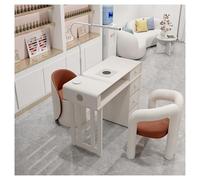 Table Manucure Professionnelle avec Aspirateur 80W + Éclairage LED + Charge sans Fil + 4 Tiroirs E1 Plateau Épais et Écologique Idéale pour Salon & Prothésiste Ongulaire(39.37IN/100CM)