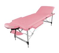 Vivezen Table de massage pliante 3 zones aluminium avec accessoires et housse - plusieurs coloris