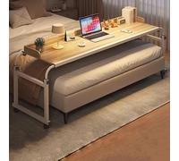 Table médicale avec roulettes, hauteur réglable au-dessus du lit, bureau 65-95 cm, plateau de nourriture à roulettes, design paresseux extensible pour une utilisation facile