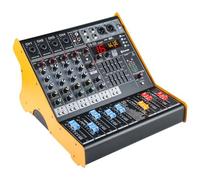Table Mixage Amplifiée 4 Ohm 2x300w dj Professionnel Console de Mixage Amplifier avec 99 DSP Effect, Tabl Mixag 5 Canaux dj Pro Audio Mixer avec Usb Bluetooth