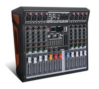 Table Mixage Amplifiée 4 Ohm 2x300w dj Professionnel Console de Mixage Amplifier avec 99 DSP Effect, Tabl Mixag 8 Canaux dj Pro Audio Mixer avec Usb Bluetooth