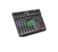 Table Mixage DJ, Mélangeur audio professionnel 6/8 canaux avec 99 effets DSP, égaliseur 7 bandes, alimentation fantôme 48 V