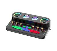 Table Mixage, Live Broadcast Sound Card Au-dio Integrated Machine Home KTV Device Colorful Change of Voice With Mic for Phone(S20 White Package 1)