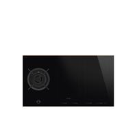 Table mixte gaz induction PM6954R verre céramique noir / finition cuivre 90 cm 5 foyers