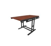 Table modulable en Bois (L120 x l78 x H77,5 cm) convertible en Etagère - style industriel - Couleur Chêne naturel