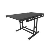 Table modulable (L120 x l78 x H77,5 cm) convertible en Etagère - style industriel - Noir