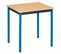 Table modulable Multi-usages éco Color L 70 x P 60 cm hêtre piètement bleu