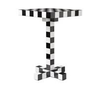 MOOOI table basse CHESS TABLE (Blanc et noir - Bois laqué et acier)