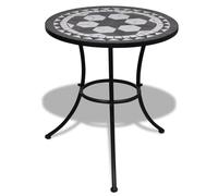 Table Mosaïque Noir/Blanc Table d'Appoint Table de Jardin Meuble vidaXL