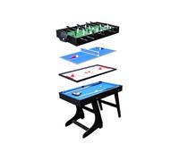 Happy Garden Table multi-jeux 4-en-1 Billard Baby-foot Hockey Tennis de table Noir G