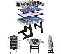 Table Multi-Jeux 4 en 1 - Billard, Football, Tennis de Table, Hockey - Table de Jeu Portable - 4ft/1,2m - Jeux à Domicile.