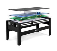 Table multi jeux 4 en 1 GLADIATEUR Air Hockey, Billard, Ping Pong, Plateau - avec Accessoires