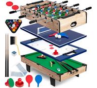 Table multi-jeux 4 en 1 - JANSHOP - 80x43x30 cm - NS-800 - Baby-foot - Air hockey - Ping-pong - Billard