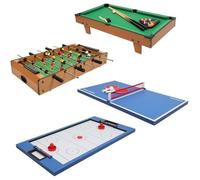 Table Multi-jeux 4 en 1 NUO - Billard, Ping Pong, Hockey et Football de Table en Bois pour Enfants et Adultes