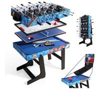 table multi jeux 5 en 1 - table multijeux enfants pliable - table de baby foot/ping-Pong/Table de Billard/air hockey/basket