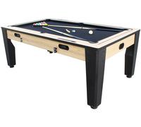 Table multi jeux 7FT industrielle convertible billard hockey bois clair