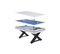 Texas table multi-jeux, ping-pong et billard en bois blanc