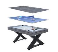 Table multi-jeux, ping-pong et billard en bois gris TEXAS