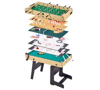 Table multi jeux pliable 16 en 1 pour ado - Baby-foot, ping pong, billard, bowling, palets,...