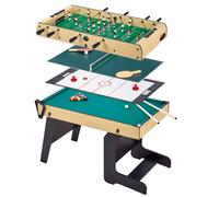 Kangui Table multi-jeux pliable 4 en 1 – Baby-foot, Billard, Ping-pong, Hockey – Adulte