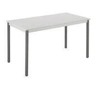 Table multi-usages gris clair L 120 x P 60 cm - Éco - piétement anthracite