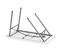 Table multi-usages pliante d'extérieure grise l 122 x p 61 cm - blanc - nc Blanc G