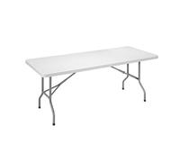 Table multi-usages pliante d'extérieure grise l 183 x p 76 cm - blanc - nc Blanc G