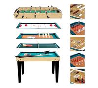 Table Multijeux 10 en 1 pour Enfants et Adultes - Baby Foot, Billard, Ping-Pong, Bowling - Table de Jeux Convertible en Bois MDF avec Accessoires Inclus