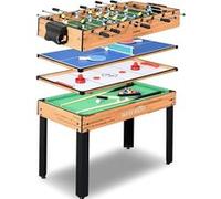 Table Multijeux 4 en 1 de 122 x 61 cm - SereneLife - Baby Foot, Billard, Ping Pong, Air Hockey Noir G