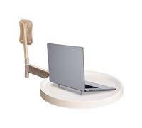 Table Mur Montée Pliable - 28x28cm Tournant Flottant Chevet Côté Table | Extensible Panneau Étagère Petit Rond Bureau, Cent Quatre-Vingt Degré Pliable Café Chevet Maison Cuisine