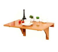 Table Murale à abattants, Petit Bureau d'ordinateur Flottant en Bois, Bureau Pliable, Table Pliante en Bois Massif, idéale pour Salle à Manger, Bureau, Cuisine, Balcon, Bar, Gain de Place