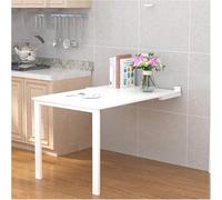 Table Murale à Abattants, Table Pliante E0 Class, Table D’appoint Kitche Dual Fuctio Foldig, Table De Bar Espace économisant Furiture, White, 100X50CM
