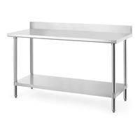 Table murale Budget Line avec étagère et bord boulonné 160x60x95 cm