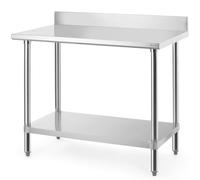 Table murale Budget Line avec étagère et rebord boulonné 100x60x95 cm