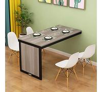 Table murale convertible, bureau flottant en bois massif, console multifonction pour cuisine et salle à manger, établi d'ordinateur, économiseur d'espace, table d'étude avec accessoires (noir, 100 x