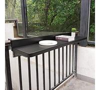 Table murale d'extérieur pliable réglable pour balcon, garde-corps suspendu, table de terrasse, table de jardin, table de salle à manger, étagère pour économiser de l'espace