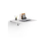 IDMarket - Table Murale Express Rabattable 2 Personnes Blanc L. 70 cm