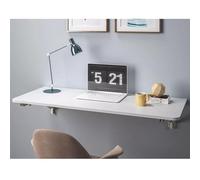 Table murale flottante à abattant, table de bar pliable for cuisine, petit-déjeuner, salle à manger, bureau pliant en bois avec supports d'étagère, bureau d'écriture pliable for ordinateur portable(L6
