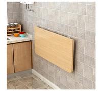 Table murale flottante pour petits espaces, bureau d'étude pliable avec finition en bois, idéale pour la maison, le bureau, la cuisine, la chambre à coucher, la buanderie, la salle à manger