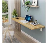 Table murale pliable - Bureau peu encombrant 40 x 30 cm, 60 x 40 cm, 80 x 40 cm, 120 x 40 cm, 80 x 50 cm, 100 x 50 cm - Couleur naturelle, parfaite pour les petits espaces, polyvalente et élégante
