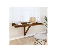 Table murale pliable Chêne fumé 100x60x56 cm Bois d ingénierie Chêne fumé G