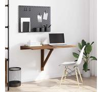 Table Murale Pliable Chêne Fumé 100x60x56 cm Bois d'Ingénierie Cuisine vidaXL