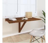 Table murale pliable Chêne marron 100x60x56cm Bois d ingénierie