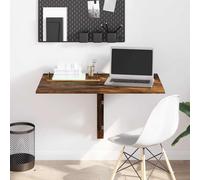 Table Murale Pliable Chêne Marron 100x60x56cm Bois d'Ingénierie Cuisine vidaXL