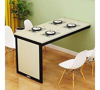 Table murale pliable convertible montée, bureau flottant, peu encombrant, station de travail pliable pour petit espace, bureau à domicile, buanderie, bar, cuisine, salle à manger