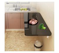 Table murale pliable design gain de place 40 x 30 cm Noir Parfait pour buanderie salle d'étude ou chambre à coucher Meubles compacts pour petits espaces