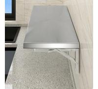 Table Murale Pliable en Acier Inoxydable 304 pour La Maison, Table Suspendue Fixée Au Mur pour Restaurant, Étagère de Cuisine Facile À Installer(110 * 25cm/43.3 * 9.8in)